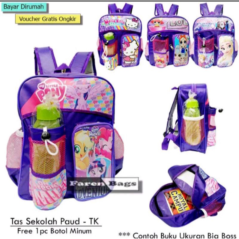 TAS SEKOLAH (FREE BOTOL MINUM) PAUD/TK