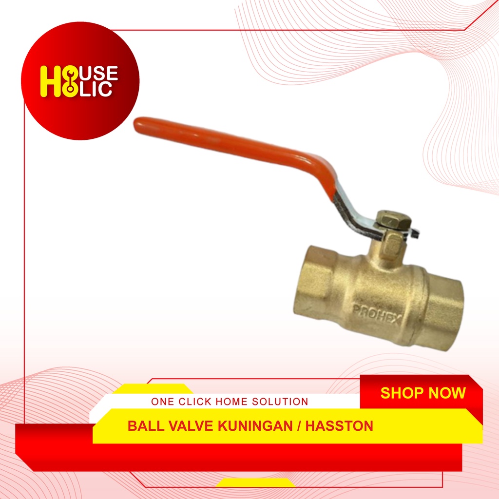 Ball Valve Kuningan 3/4&quot; Inch / Keran Air Stop Kran Hasston 0690-034