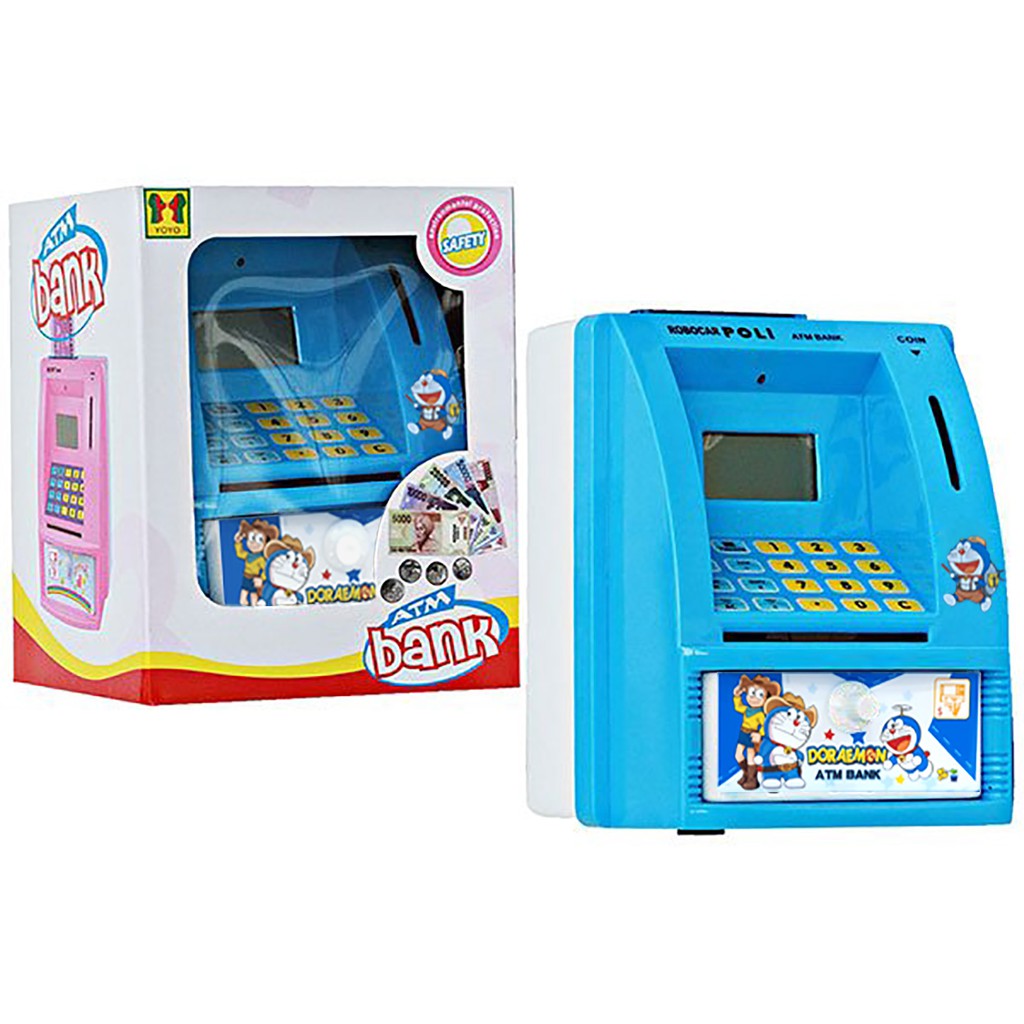 Mainan Celengan ATM Mini My Little Pony Doraemon Hello Kitty Bahasa Indonesia