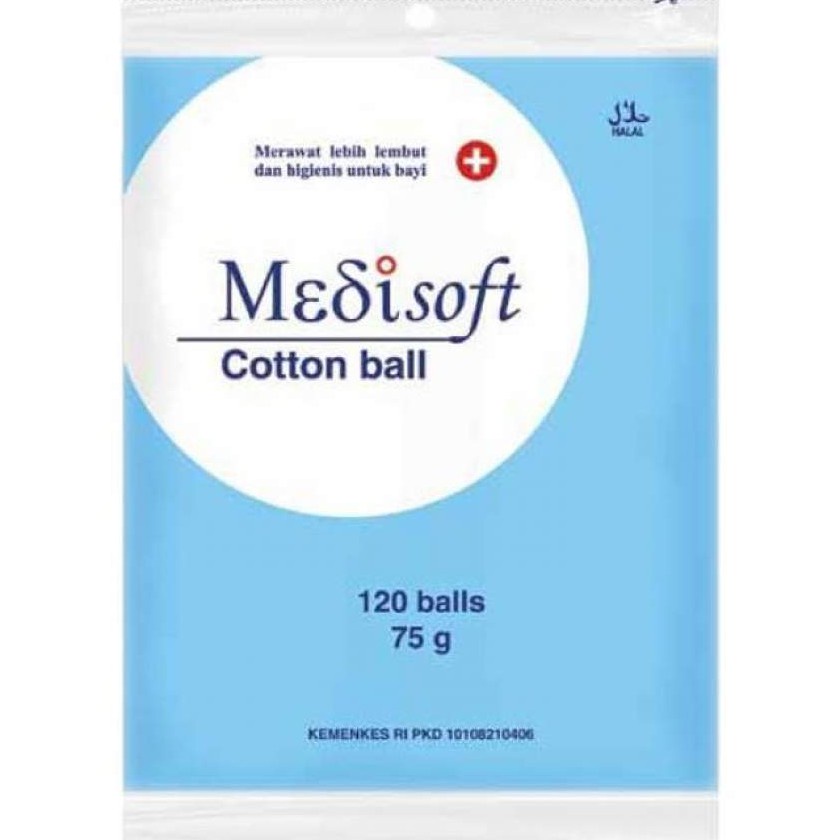 Cotton Ball Medisoft Kapas Bulat 120balls