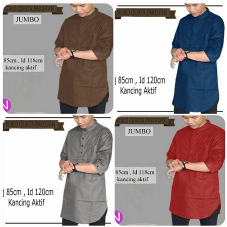 Baju Muslim Pria Tanah Abang Online Modern Tangan Lengan Panjang Slimfit Navy Zyan Black Pengajian 