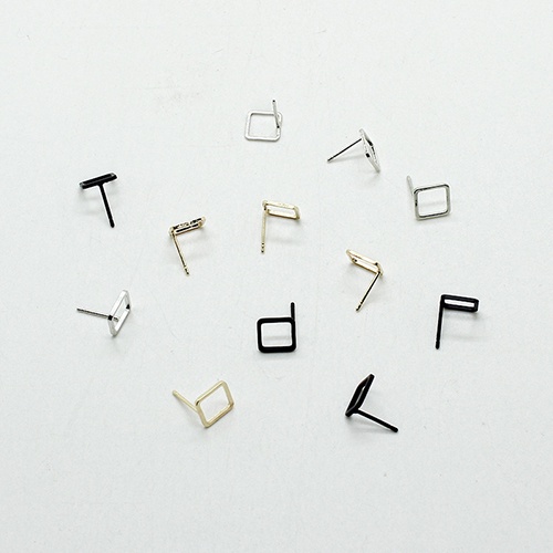 Hu Hu Hu Hu Hu Alat Bantu Pasang Kacamata♡ Anting Tusuk Bentuk Segi Enam Geometris Untuk Wanita