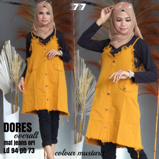 Dores overall jeans rawis bisa cod