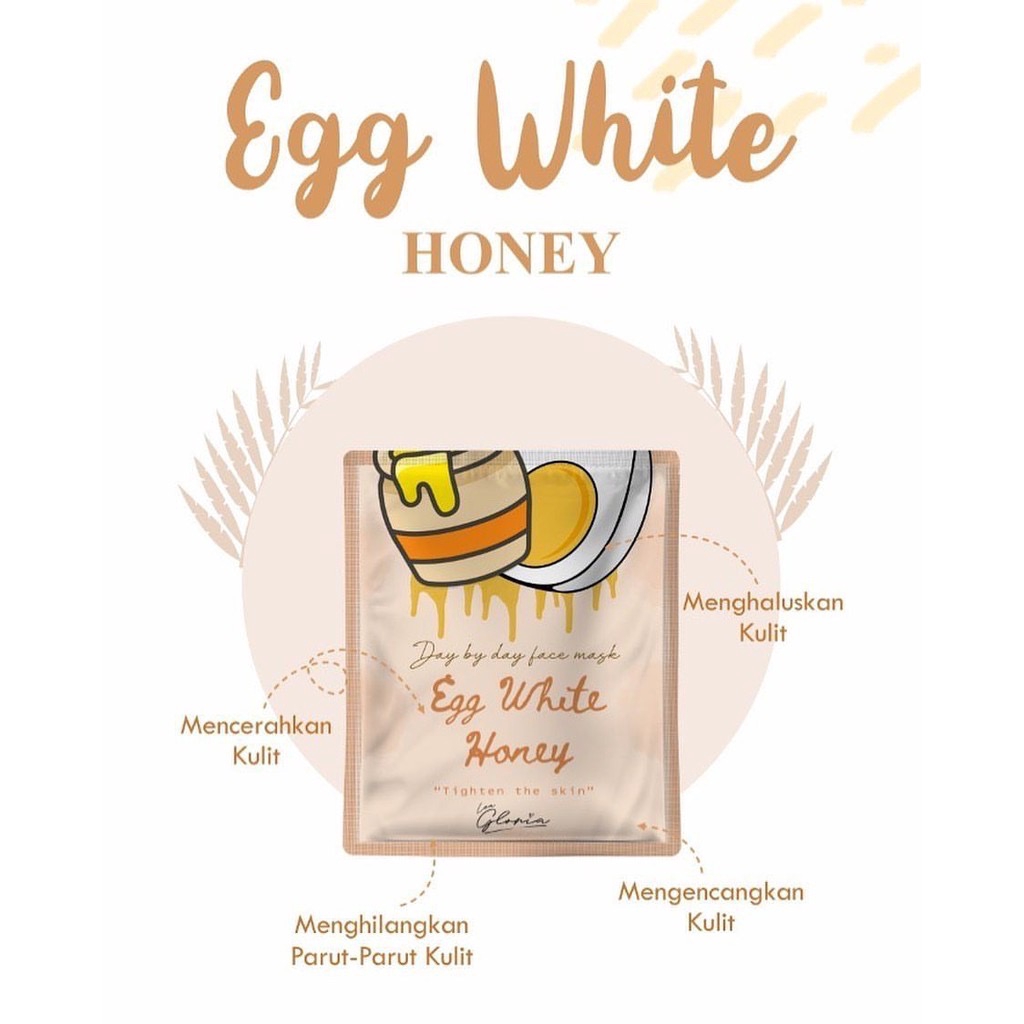 [TERMURAH SESHOPEE!] KEMASAN BARU MASKER WAJAH ORGANIK BY LEA GLORIA 20GR ORGANIC MASK 20 GR GRAM-EGG WHITE HONEY 🍯