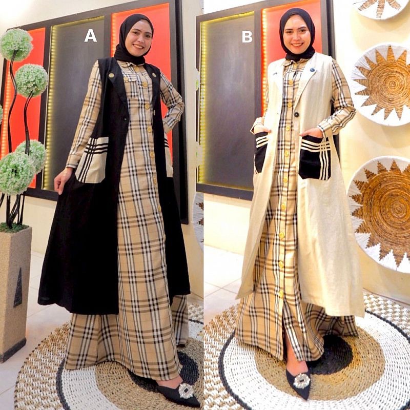 Tunik Import Now Ori TRQ / BURBERRY SET BLAZER BY BSHOP (PO 5 JANUARI)