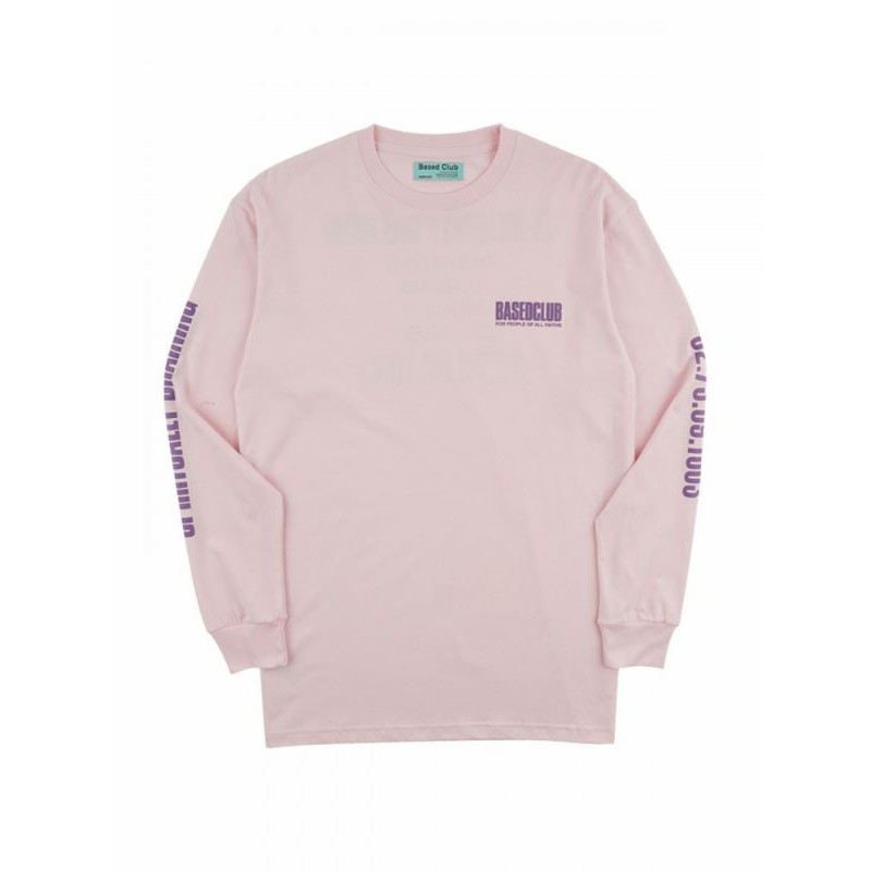 BASED CLUB | SPIRITUAL PINK LS TEE | Original Product - Authorized dealer by narcos