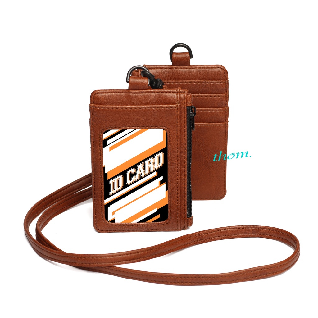 

ID Card Meluwe Name Tag Murah Souvenir Kantor Sekolah Card Holder 2 Sisi Gantungan Nama Kulit