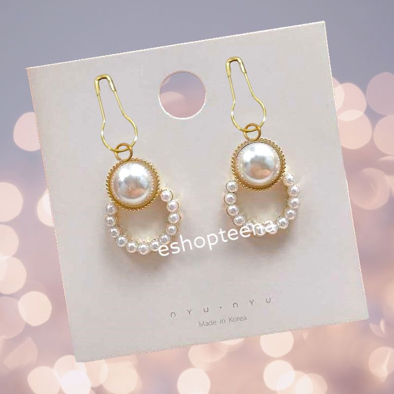 A170 anting hijab pearl lingkaran gold_anting jilbab