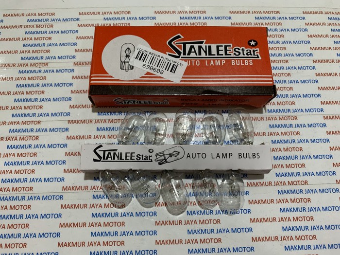 Bohlam Colok Besar Warna Putih T13 12V/10W (10 Pcs) Stanlee Star