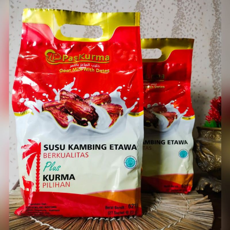 

PASKURMA POUCH (Isi 27 Sachet) | Susu Kambing Ettawa plus 7 butir kurma | Goat Milk with Dates