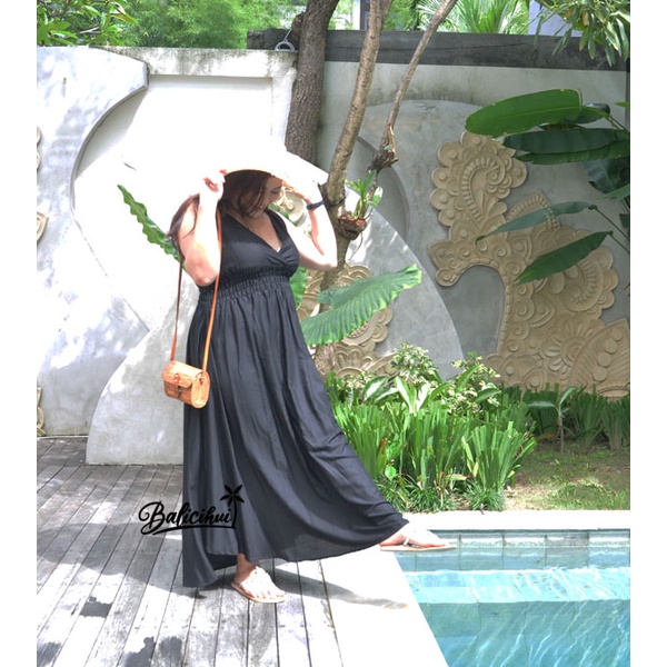 Balicihui Long Dress Yennifer Long Dress Jumbo Big Size Plus Size Long Dress Wanita