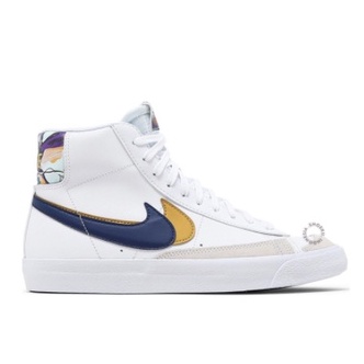 Sneakers Nike Blazer Mid '77 SE GS 'Double Swoosh - White Gold Blue Void'