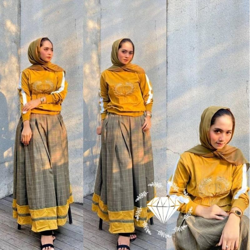 SET ROK CIARA, BABYTERRY, GAMIS HIJAB MUSLIM, SETELAN