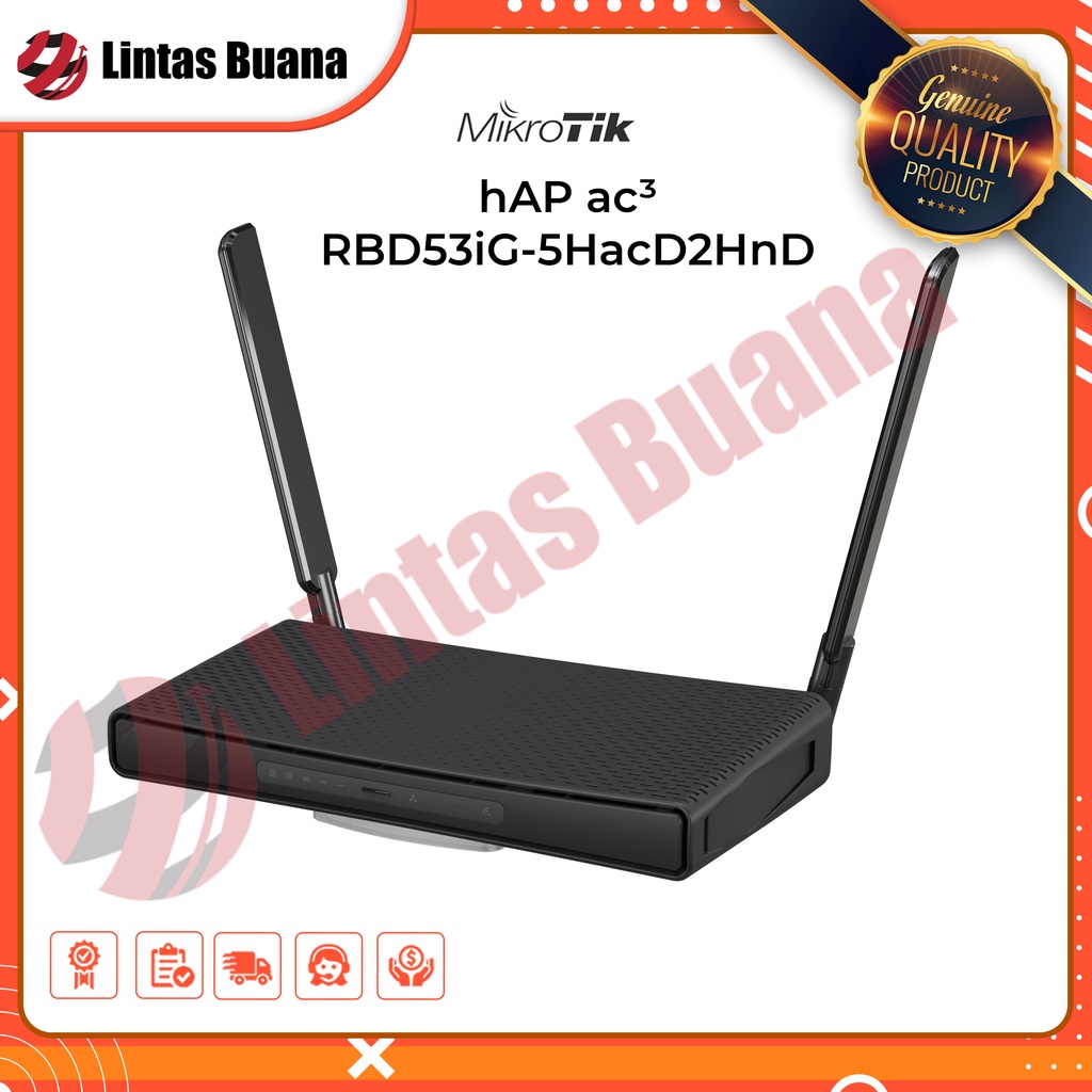 Mikrotik Router Wireless RBD53iG-5HacD2HnD - hAP ac3