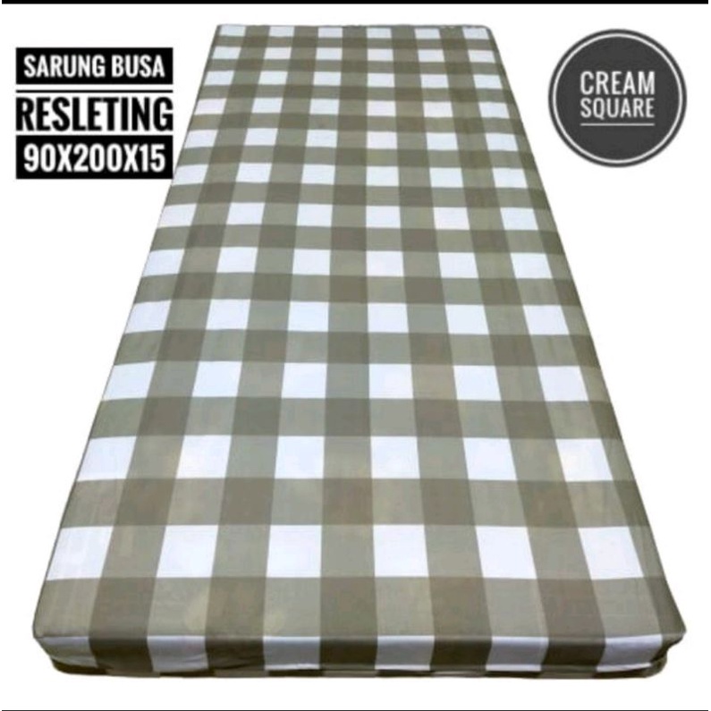 Sarung Busa 90X200X15/100X200/80X200 sprei resleting sarung kasur busa