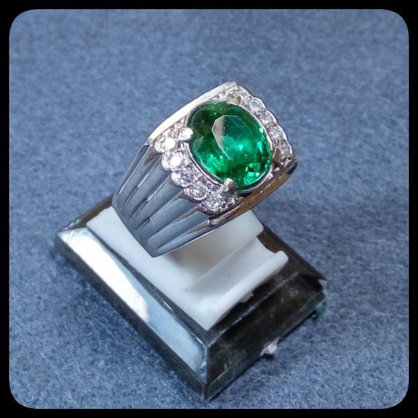 CINCIN GREEN AQUAMARINE CUTING MEWAH &amp; ELEGAN