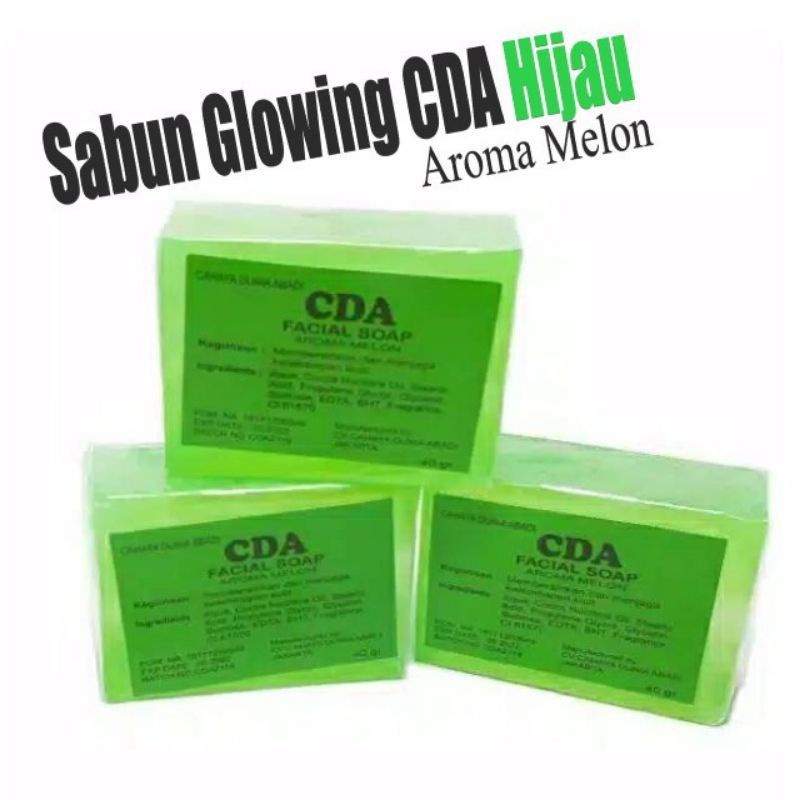 Sabun Glowing Penghilang Jerawat Bruntusan Noda Hitam Wajah Glowing Bebas Flek Hitam Sabun CDA 1000% Ori