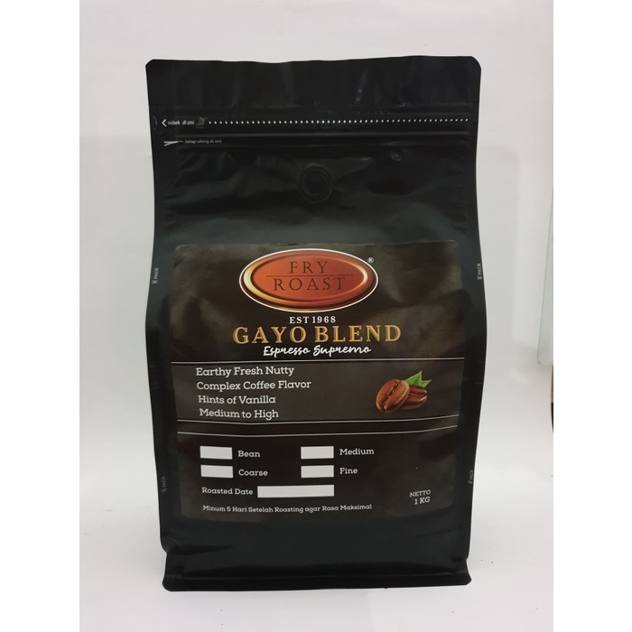 

DISKON - (BISA COD) KOPI GAYO BLEND ESPRESSO SUPREMO 1 KG BIJI DAN BUBUK - BUBUK HALUS