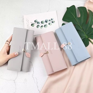 ♥TMALL88♥ DOMPET PANJANG LIPAT TIPIS WANITA / GANTUNGAN DAUN CANTIK / MURAH