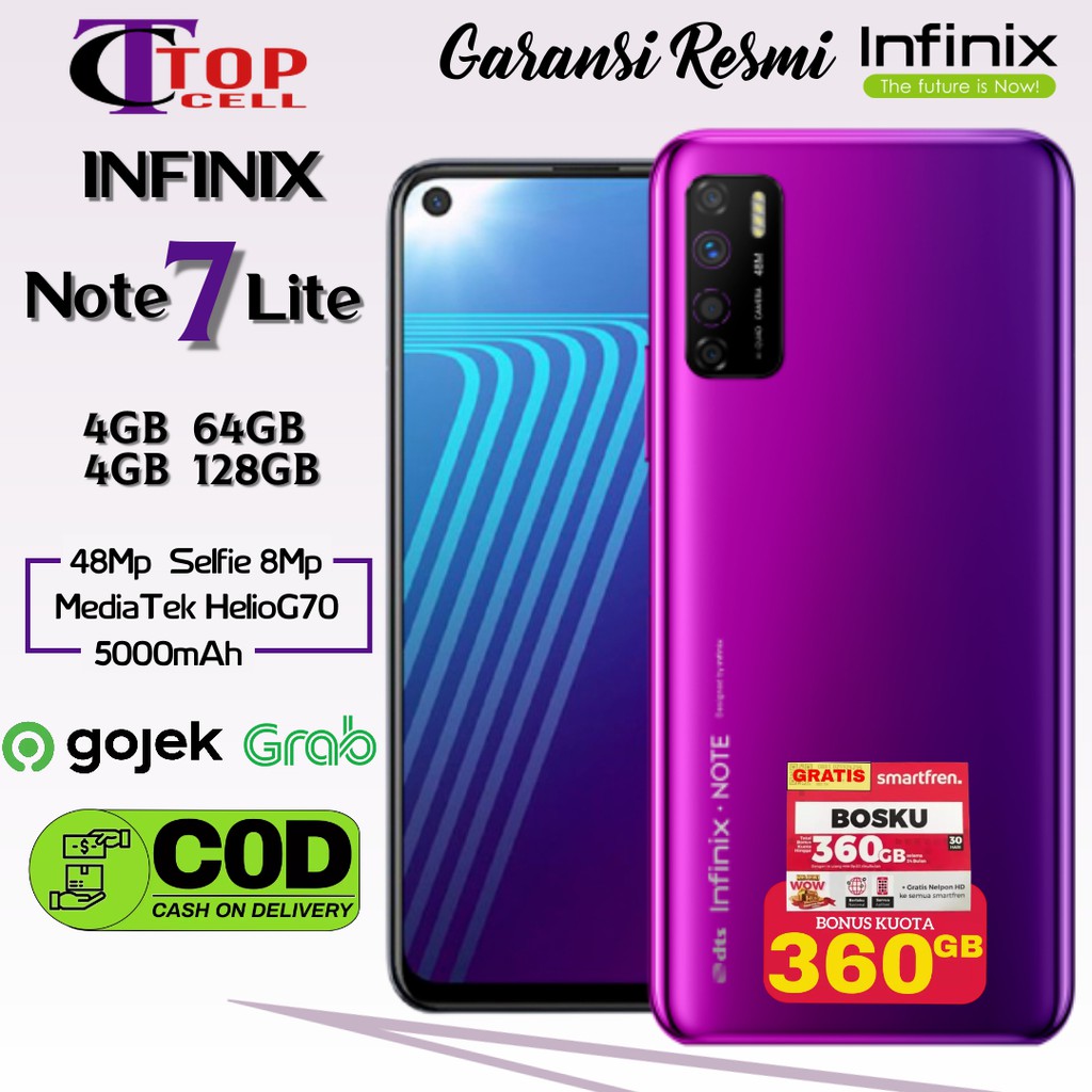 Infinix Note 7 Lite Ram 4GB+64GB - 4GB+128GB Garansi Resmi Infinix Indonesia