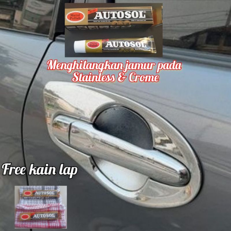 Pengkilap Besi Stainless &amp; Crome FREE KAIN