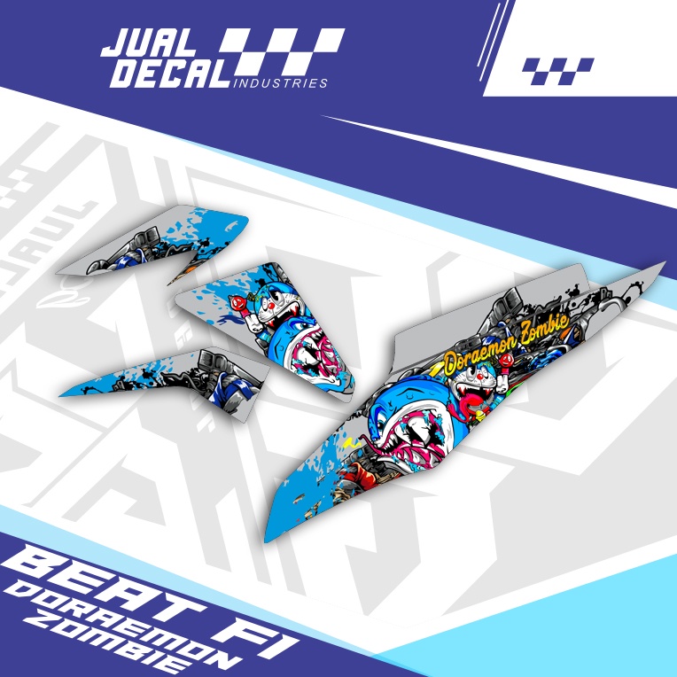 Stiker Motor Beat Fi DORAEMON ZOMBIE | Striping Variasi Honda Beat 2012 – 2016