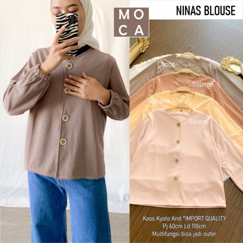BLOUSE WARNA NUDE SUPER CUTE  NINAS BLOUSE BY MOCA