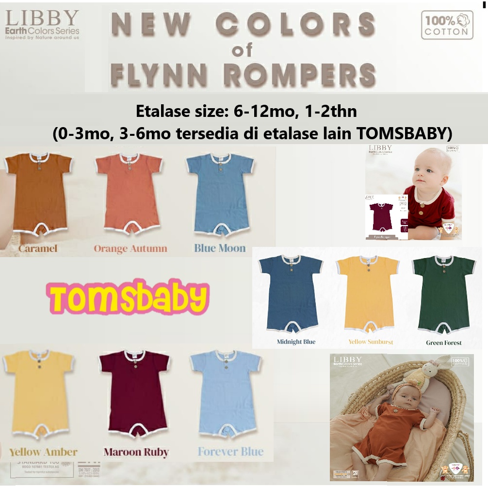 [6-12bln/1-2thn] LIBBY (1pcs) FLYNN Jumper Romper Segiempat Earth Series FLYNN ROMPER (0-2Thn)