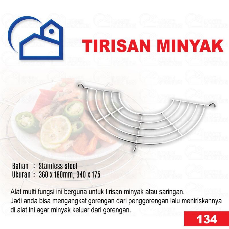 Alat Tirisan Minyak Saringan minyak Stainless steel / Alat Tiris Gorengan