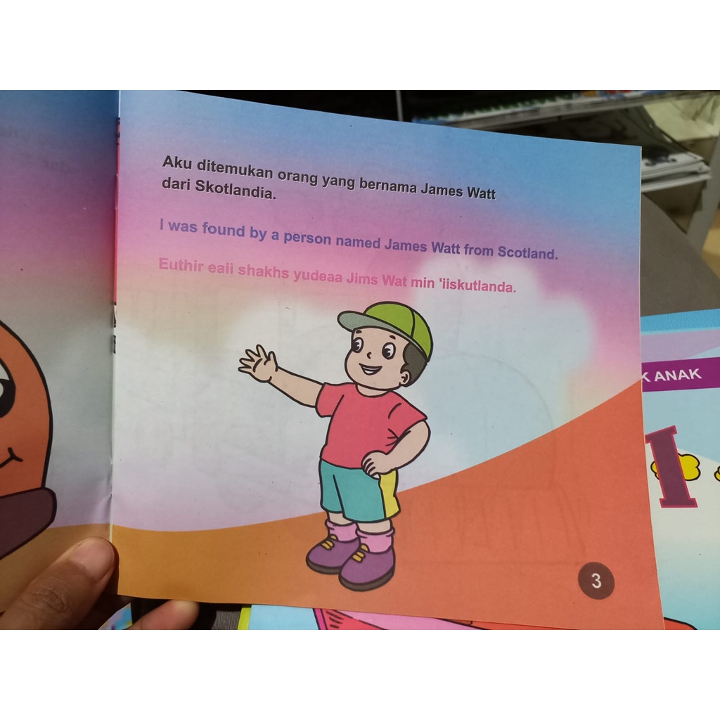 Buku Cerita Anak Bergambar Transportasi 3 Bahasa Indonesia - Inggris - Indonesia Full Color