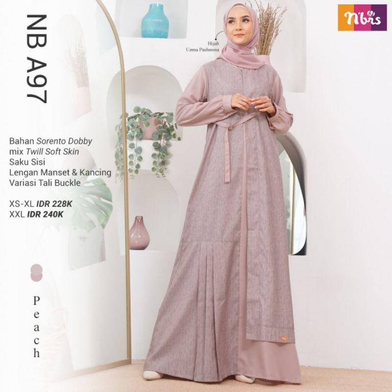 gamis branded nibras nb a97 diskon murah banget