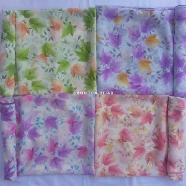 Segiempat sifon fine motif bunga