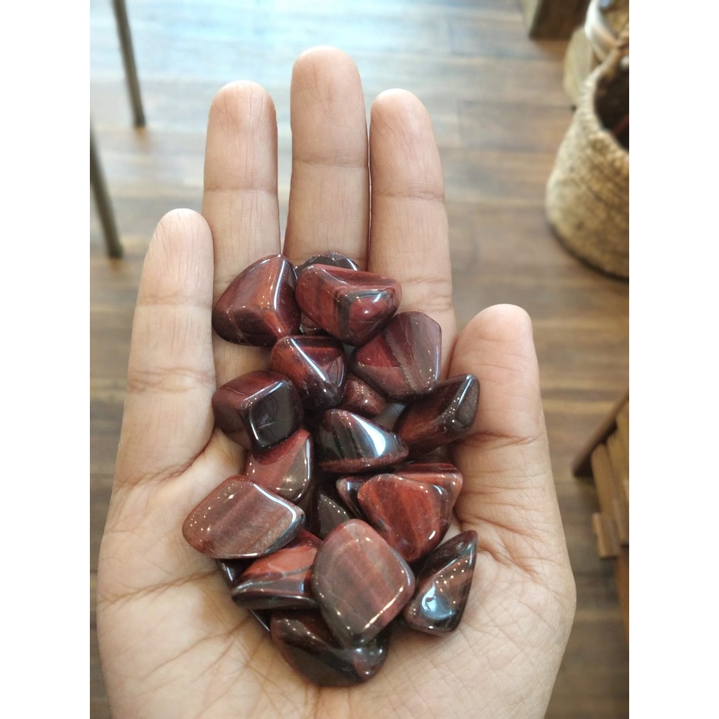 TIGER EYE MERAH/ TUMBLED STONE/ RED TIGER EYE/ BATU TIGER EYE