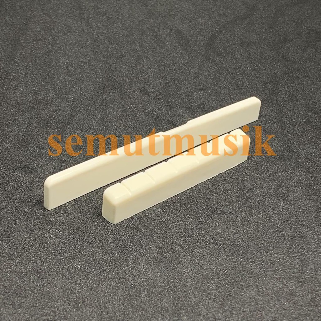 sadle dan nut gitar classic klasik nilon putih