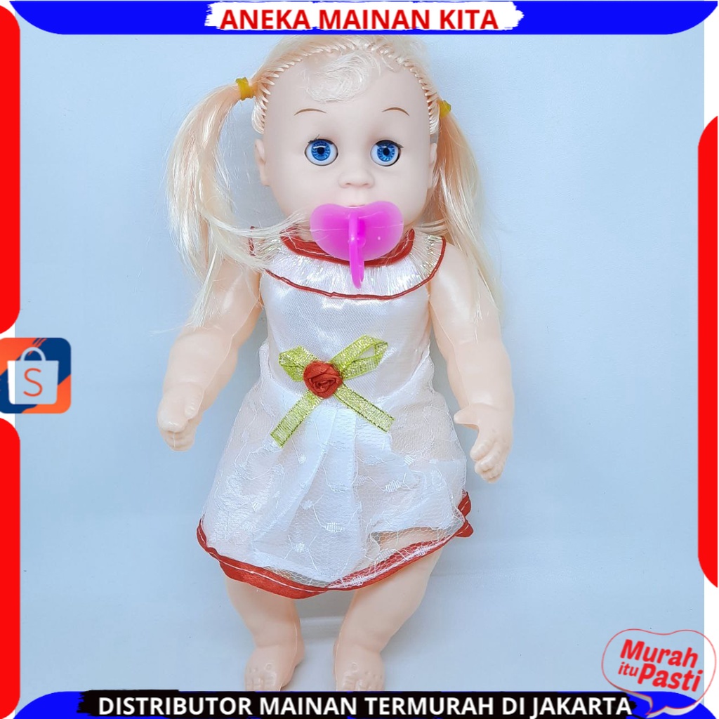 PROMO MAINAN ANAK PEREMPUAN BONEKA DOT EMPENG BERSUARA BAHAN PLASTIK SNI KADO ULANG TAHUN ANAK CEWEK