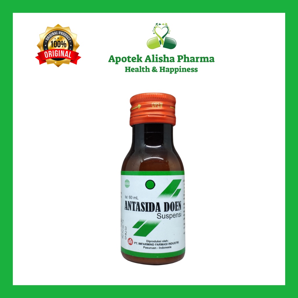 ANTASIDA DOEN SIRUP 60ml - Mengobati Gejala Asam Lambung Mual Kembung dan Nyeri Ulu Hati Antasid Syrup