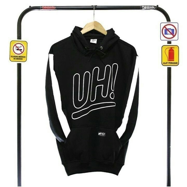 COD JAKET HOODIE DISTRO UNITED HART STRIPE HITAM PRIA WANITA