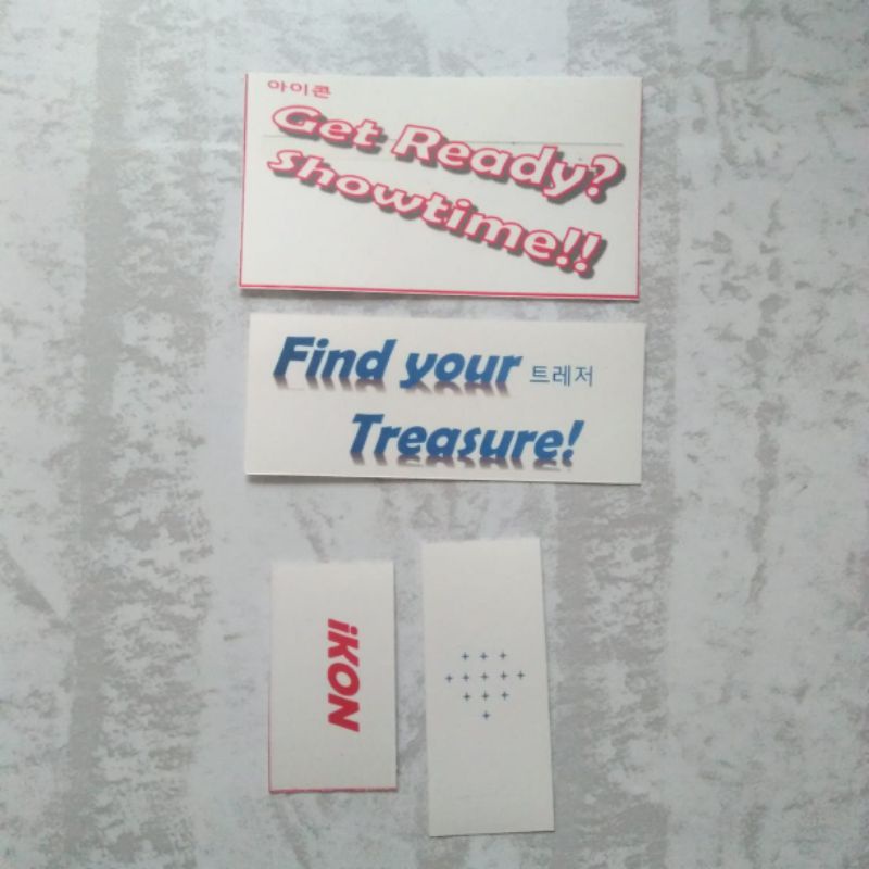 

Stiker iKON Treasure/Sticker Logo Treasure iKON waterproof/Get Ready ShowTime/Find Your Treasure/YG