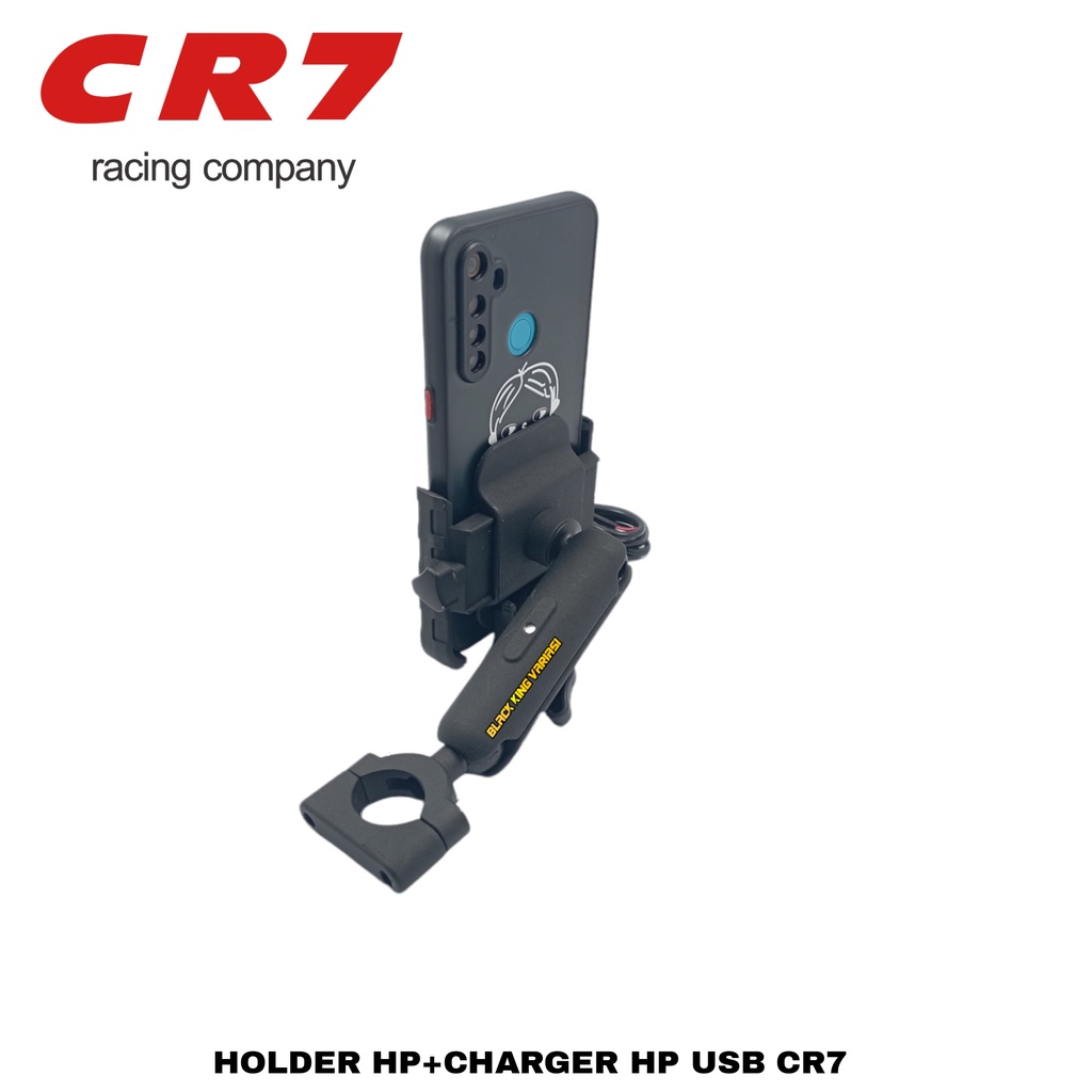 Holder Hp + Charger Hp Usb CR7 / Holder Plus Charger Cas Usb Cnc Full Berkualitas