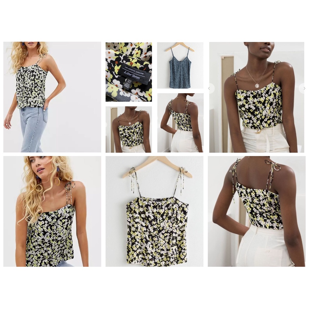 Korean Top / Tanktop Camisole Korea Pattern. Keren dan elegan. Sampai Big Size