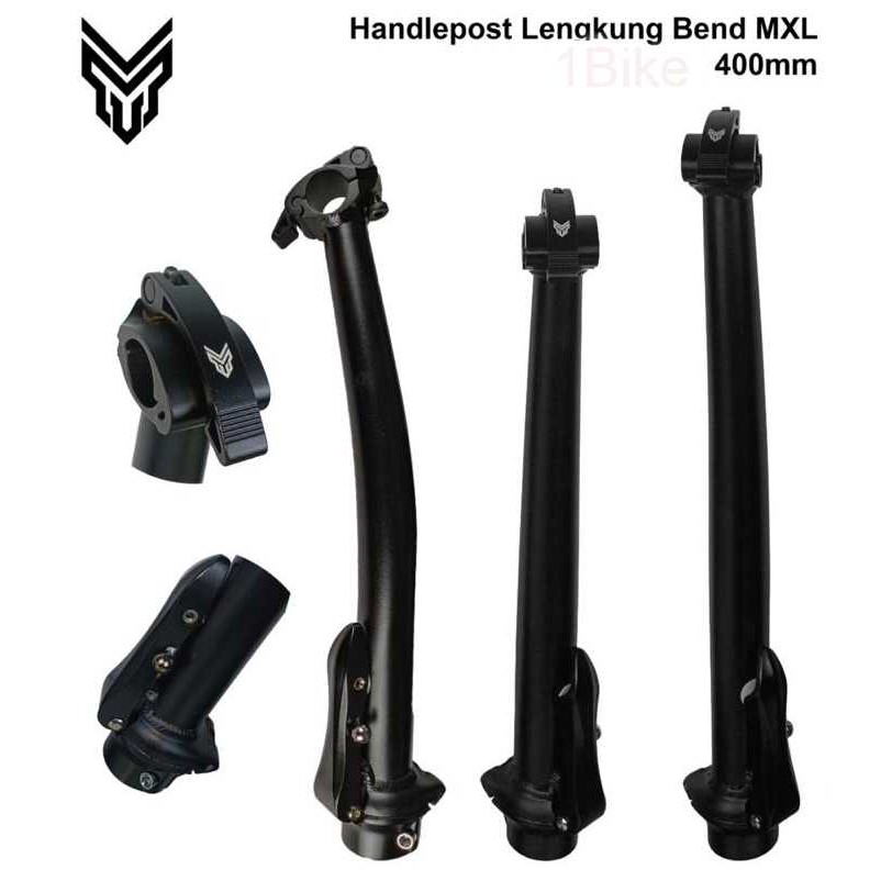 Handlepost MXL Lengkung 400MM Alloy - Hitam