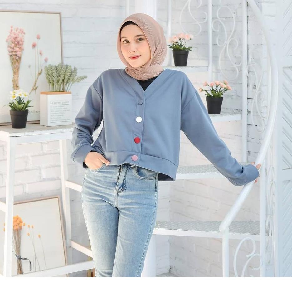 IDL.10Jn22o– SWEATER OVERSIZE PHARSA CROOPE BUTTON - SWEATER CROOPE OVERSIZE