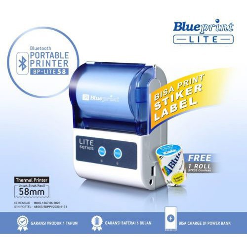 Printer Thermal Portable Bluetooth BLUEPRINT BP-LITE 58 / Printer Mini