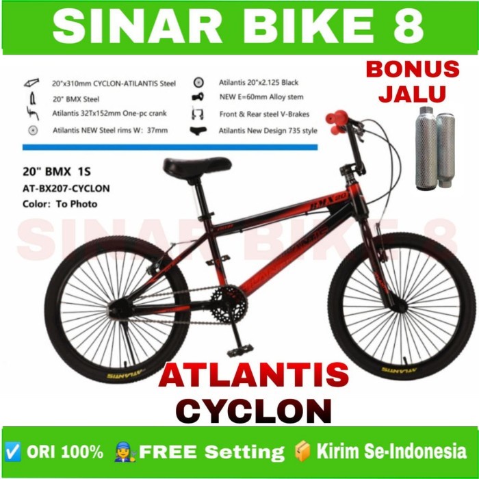 Sepeda Anak Laki Ukuran 20 Inch BMX ATLANTIS CYCLON