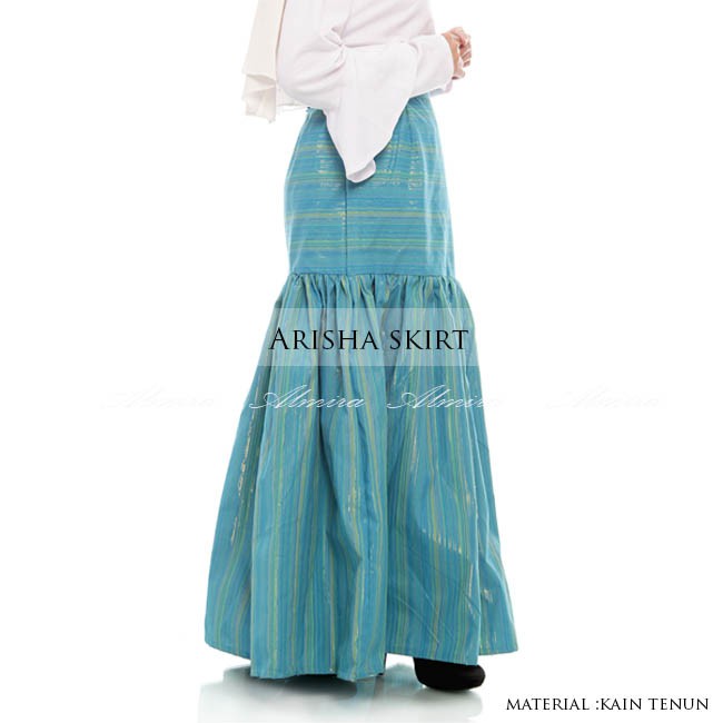 Rok Panjang Wanita Motif Maxi  Muslimah Cantik Arisha Long Skirt Kain Tenun Griyaraditya Almira