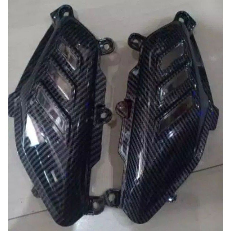 Cover Body Samping Nmax Karbon Lampu Led Pijakan Body Samping Nmax Karbon Zoro Lampu Led