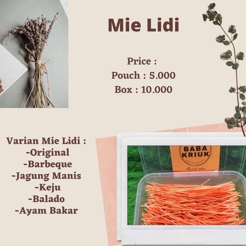 

(FREE GIFT) MIE LIDIE by BABA KRIUK