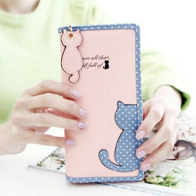 DOMPET WANITA shadow cat - dompet panjang wanita KOREAN  FASHION WALLET