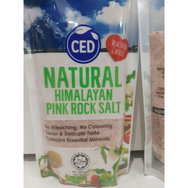 

RB himalayan pink salt 1 kg. garam himalaya logo halal
