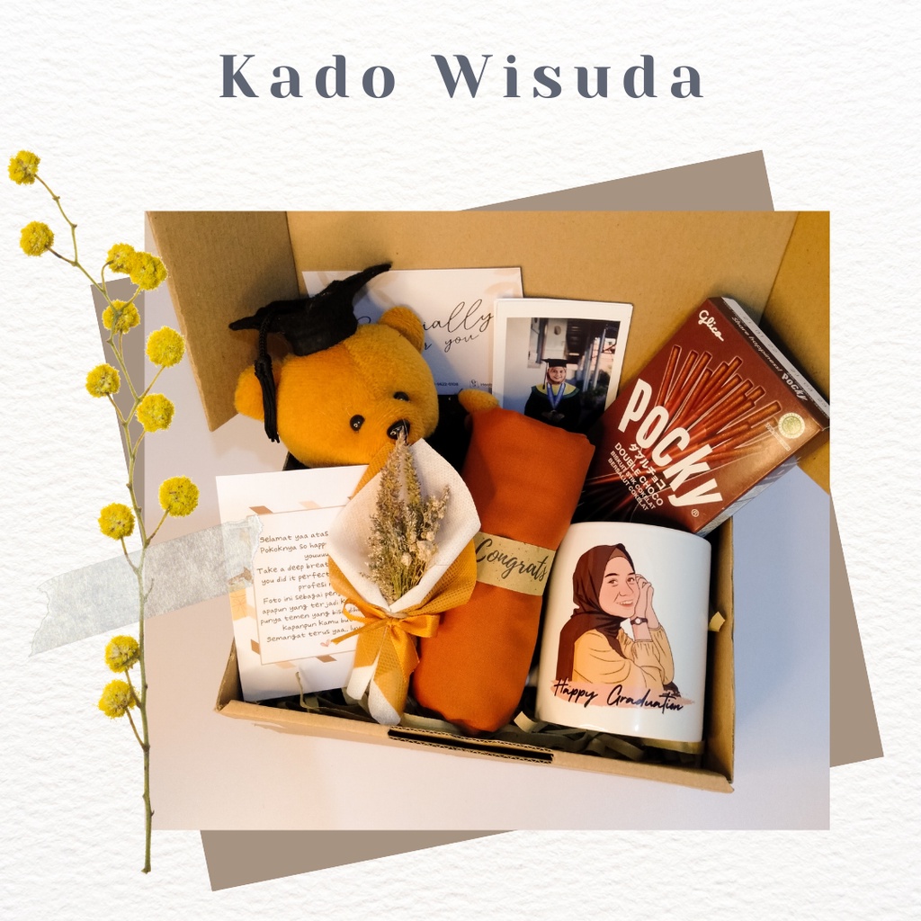 Jual Kado Wisuda Hadiah Wisuda Gift Box Wisuda Hampers Wisuda Mug Custom Tumbler Custom Hijab